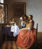 Vermeer, Jan - A Lady and Two Gentlemen